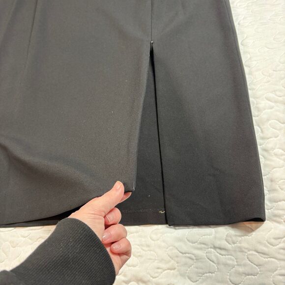 Bice by Sag Harbor Black Medium Length Skirt Zipper Slit size 16 - Picture 3 of 6